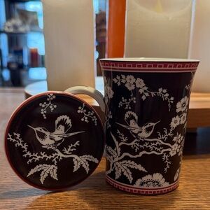 Vera Bradley Mug with Lid “Imperial Toile”